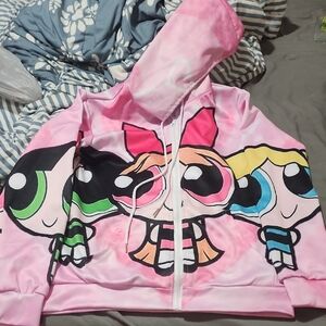 Girls Pink Powerpuff Girls Zip Hoodie